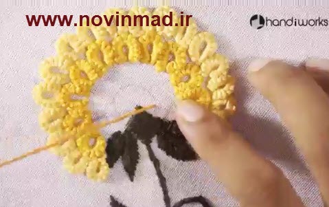 کلیپ آموزش پروژه کاروفناوری آموزش گلدوزی روی پارچه Hand Embroidery Stitching